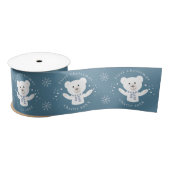 Baby Boys Eerste Kerstmis Polar Beer Blauw Lint (Spoel)