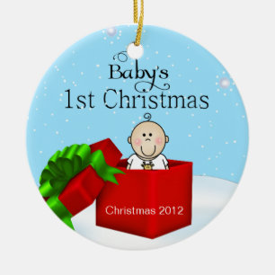 Baby Boy's eerste kerstversiering Keramisch Ornament