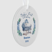 Baby Boy's eerste kerstversiering Ornament (voorkant)