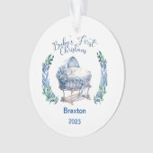 Baby Boy's eerste kerstversiering Ornament (voorkant)