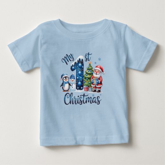 Baby Boy's First Christmas Blue (Voorkant)