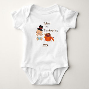 Baby Boy's First Thanksgiving Bodysuit