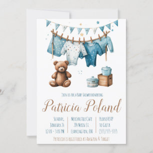 Baby Boy's kleren op Baby shower van de Kast Kaart