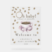 Baby brasse Welcome café baby shower fête (Recto)