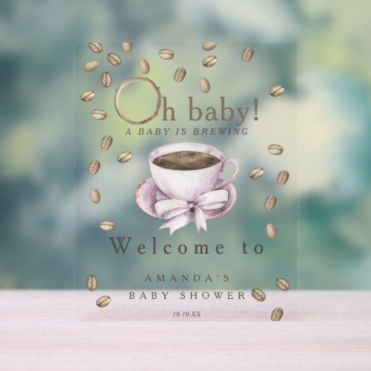 Baby brasse Welcome café baby shower fête (Neutre)