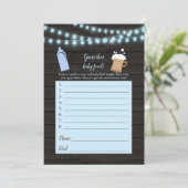 Baby Breedblauw raadt het Baby-schoenenspel Kaart (Staand voorkant)