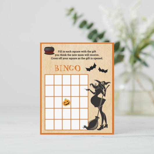 Baby Breedteschower Halloween Witch Bingo Game (Staand voorkant)