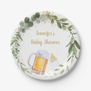 Baby breekt groen Baby shower Papieren Bordje