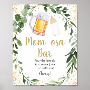 Baby breekt groene Mimosa Bar Poster