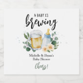 Baby breekt groenery Baby shower Cheers Bier Etiket (Enkel label)
