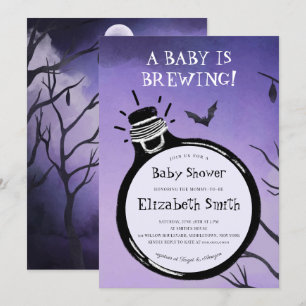 Baby breekt halloween Herfst najaar Baby shower Kaart