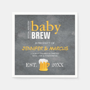 Baby Brew Beer Bottle Baby shower Napkins Servet