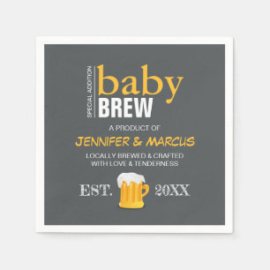 Baby Brew Couple's Beer Baby shower Servet