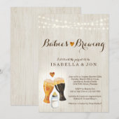 Baby Brewing Twins Couple's Baby shower Invitation (Devant / Derrière)