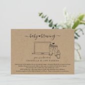 Baby Brewing Virtual Baby shower Invitation Bedankkaart (Staand voorkant)