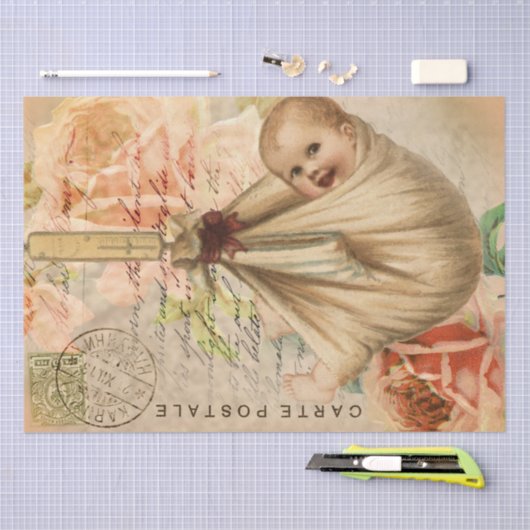  Baby Briefkaart-debetpapier Tissuepapier (Craft)