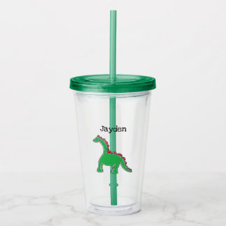 Baby Brontosaurus Cartoon Dinosaur Gear Acryl Drinkbeker
