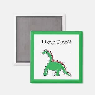 Baby Brontosaurus Cartoon Dinosaur Gear Magneet