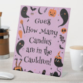 Baby Brouwen Halloween Baby shower Raad eens hoeve Reclamebord Met Voetstuk (Insitu)