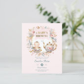 Baby Brouwt Baby Shower Aankondiging Thee Feestje (Staand voorkant)