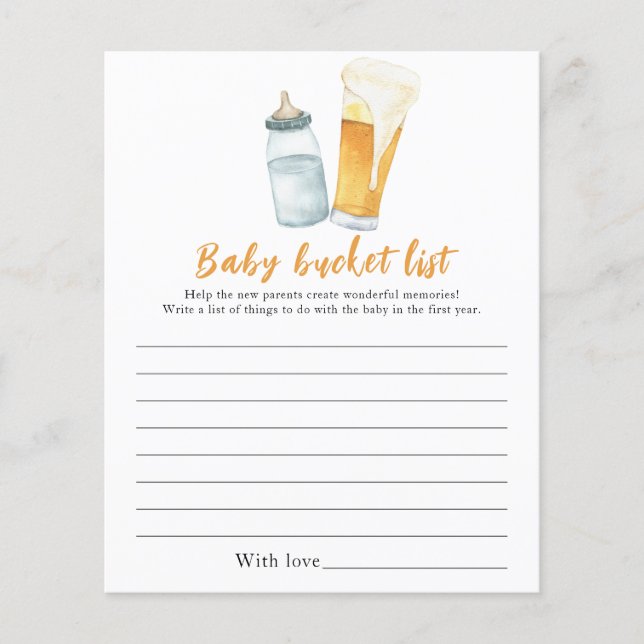 Baby brouwt bier - Baby bucketlist (Voorkant)