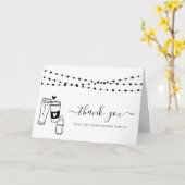 Baby brouwt bier & babyfles toast bedankt Ka Kaart (Gele Bloem)