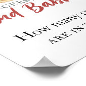 Baby brouwt bier Hoeveel snoepjes Poster (Hoek)