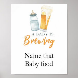 Baby brouwt bier Noem dat babyvoedsel Poster