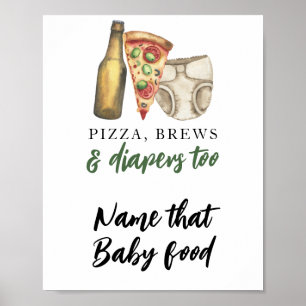 Baby brouwt bier Noem dat babyvoedsel Poster