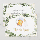 Baby brouwt biergroen dank je bedankkaart (Voorkant / Achterkant)