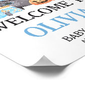 Baby Brouwt Blauw Halloween Welkom Poster (Hoek)