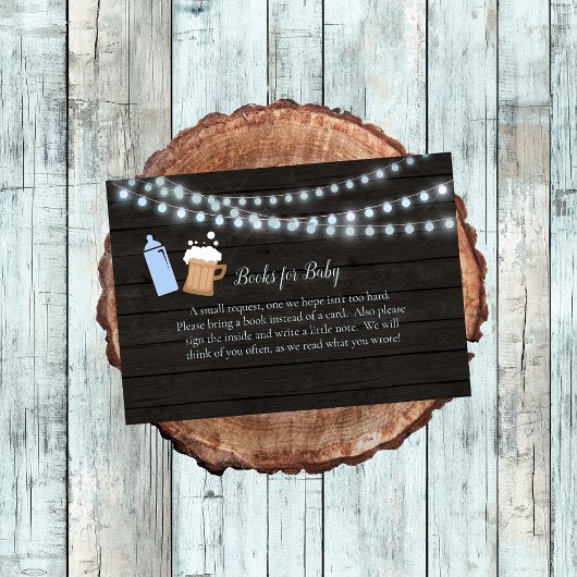 Baby brouwt blauwe Baby showers boeken voor Baby Informatiekaartje