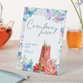 Baby brouwt bloemensap Baby shower Cranberrysap Reclamebord Met Voetstuk (Insitu)