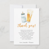 Baby brouwt flessenbier Bedankt (Voorkant)