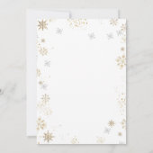 Baby brouwt gouden kerstballen Baby shower Kaart (Achterkant)