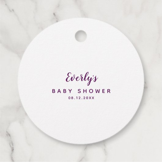 Baby brouwt Halloween Cauldron Baby shower Bedankjes Labels (Achterkant)