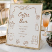 Baby brouwt handgetekende Baby showers koffiebar Poster