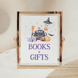 Baby brouwt Paarse boeken en geschenken Poster