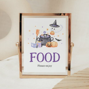 Baby brouwt Paarse Halloween Poster