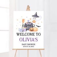 Baby Brouwt Paarse Halloween Welkom