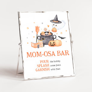 Baby brouwt Sinaasappel Halloween Mom Osa Bar Poster