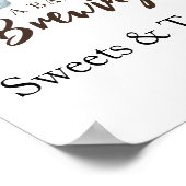 Baby brouwt snoep en behandelt baby shower poster (Hoek)