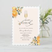 Baby Brunch Baby shower Uitnodiging (Staand voorkant)