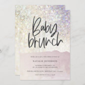 Baby brunch douche Glitter sparkle-klasfeest (Voorkant / Achterkant)