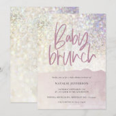 Baby brunch douche Glitter sparkle-klasfeest (Voorkant / Achterkant)