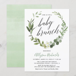 Baby brunch genderneutraal eucalyptus kaart