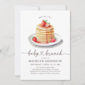 Baby Brunch Pannenkoek Baby shower Kaart (Voorkant)