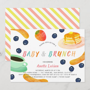 Baby & Brunch Pannenkoek Koffiebes Baby shower Kaart