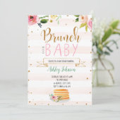 Baby brunch party uitnodiging (Staand voorkant)