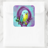  Baby Budgie Vierkante Sticker (Tas)
